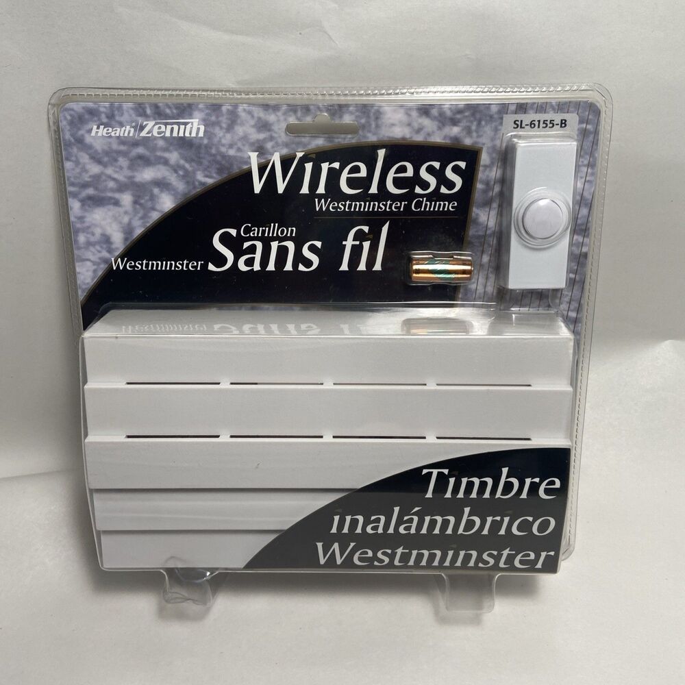 Heath Zenith White Plastic Wireless Doorbell Smart Westmister Chime Kit Sealed